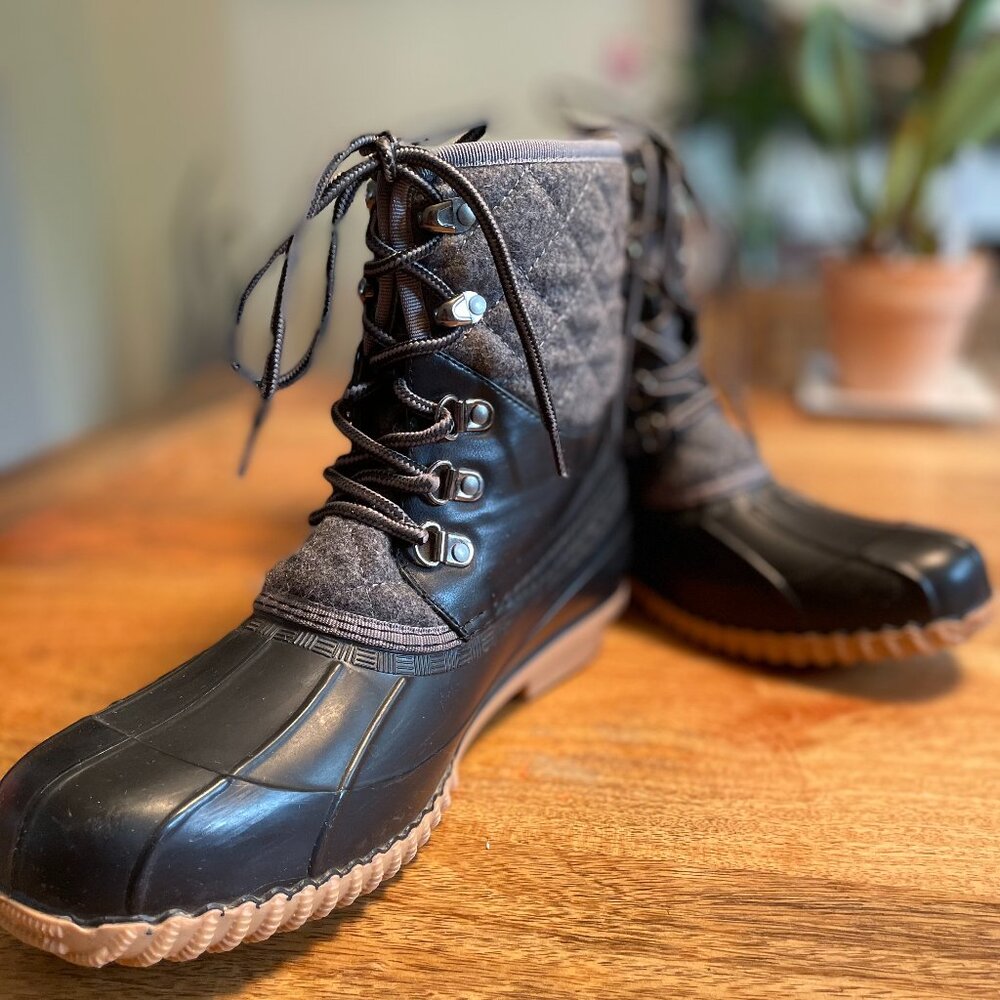 MaxMuxun Women's Duck Boots Waterproof Insulated Winter Snow Boots.